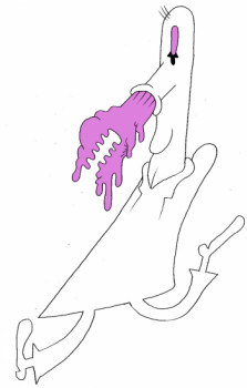 Obra contemporánea nombrada « manger manger / 2022 », Hecho por TONTON TUTUT, DRESSEUR DE LARDONS
