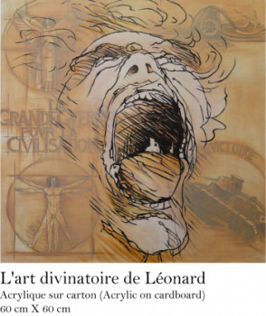 Obra contemporánea nombrada « L'art divinatoire de Léonard », Hecho por FISH