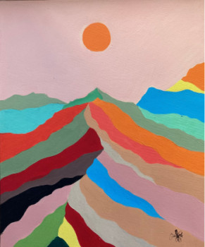 Obra contemporánea nombrada « Graphic mountains », Hecho por NINON GAUTHIER