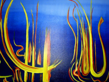 Obra contemporánea nombrada « La FLAMME », Hecho por DANIEL M. DR. EL DAN