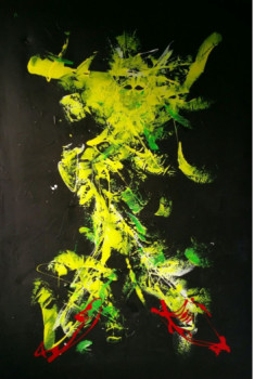 Obra contemporánea nombrada « danseur aux chaussures rouges », Hecho por PATOU.B