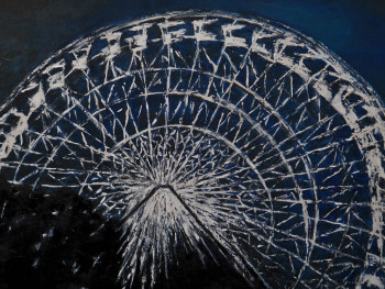 Obra contemporánea nombrada « la grande roue de Nancy », Hecho por BRIGITTE PERNOT