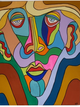 Obra contemporánea nombrada « Multi facettes », Hecho por BIBI