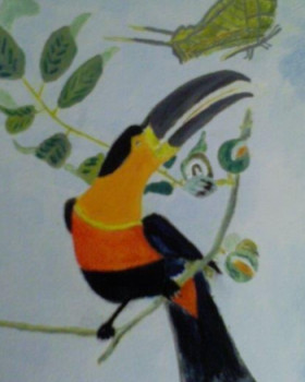 Obra contemporánea nombrada « Toucan », Hecho por CLAUDE