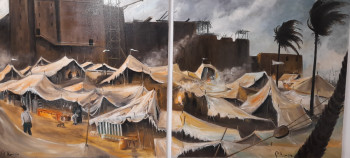 Obra contemporánea nombrada « marché du moyen orient », Hecho por MC KENZIE