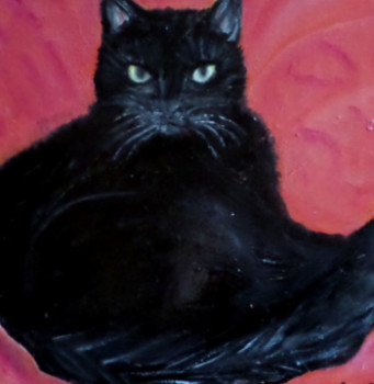 Obra contemporánea nombrada « La chatte noire », Hecho por SEREN