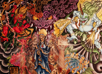 Obra contemporánea nombrada « Rencontre supérieure », Hecho por SATOONE