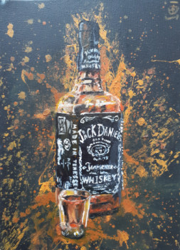 Obra contemporánea nombrada « Jack Bottle », Hecho por GRIFTER