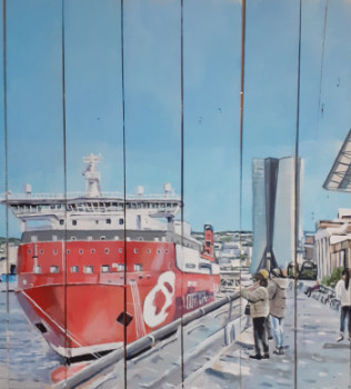 Obra contemporánea nombrada « Départ pour Bastia », Hecho por FRANCIS STANZIONE