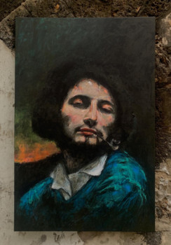 Obra contemporánea nombrada « D’après Courbet », Hecho por PAULIN TACHET