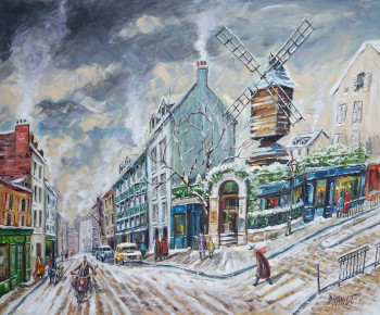 Obra contemporánea nombrada « Le Moulin de la Galette », Hecho por éRIC RAIMBAULT