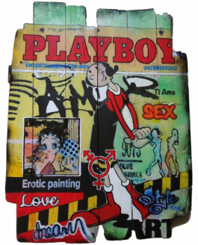 Obra contemporánea nombrada « PLAYBOY », Hecho por CLAUDE GEAN