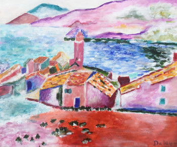 Obra contemporánea nombrada « Collioure d après Henri Matisse », Hecho por PATRICIA DELEY