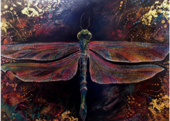 Obra contemporánea nombrada « Dragonfly », Hecho por ISABELLE LE PORS