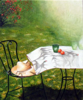 Obra contemporánea nombrada « dans le jardin », Hecho por LYSAND