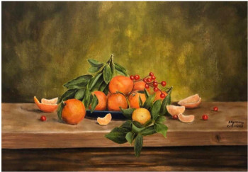 Obra contemporánea nombrada « Mandarines », Hecho por AHMED AGOURAM