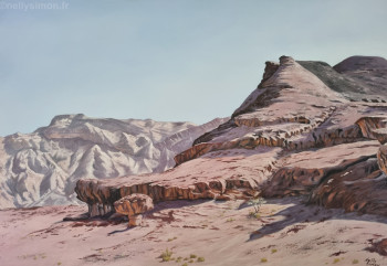 Obra contemporánea nombrada « Les mines de Salomon ( désert en ISRAËL) », Hecho por NELLY SIMON