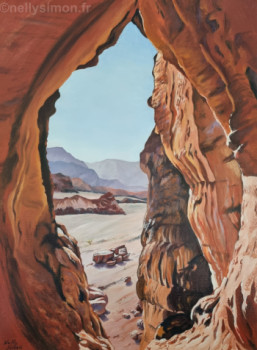 Obra contemporánea nombrada « Oeil sur le désert de Timna », Hecho por NELLY SIMON