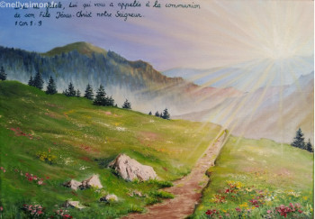 Obra contemporánea nombrada « Cantal », Hecho por NELLY SIMON