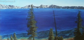 Obra contemporánea nombrada « Crater lake », Hecho por NELLY SIMON