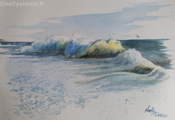 Obra contemporánea nombrada « Vague », Hecho por NELLY SIMON
