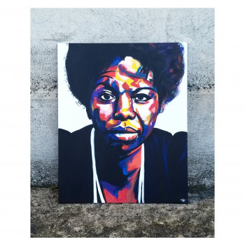 Obra contemporánea nombrada « Nina Simone #1 », Hecho por AURI