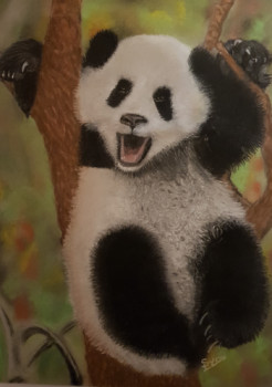 Obra contemporánea nombrada « PANDA », Hecho por SYLOU