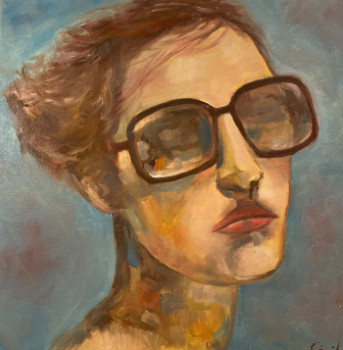 Obra contemporánea nombrada « Femme aux lunettes », Hecho por CéCILE ROY