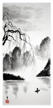 Obra contemporánea nombrada « Sous le saule », Hecho por ENCRE-ZEN