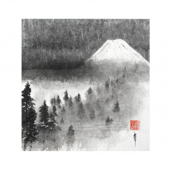 Obra contemporánea nombrada « Vers le Fuji », Hecho por ENCRE-ZEN