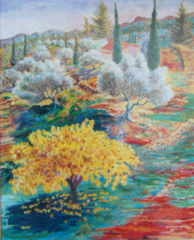 Obra contemporánea nombrada « le figuier en automne », Hecho por AMALIA MEREU