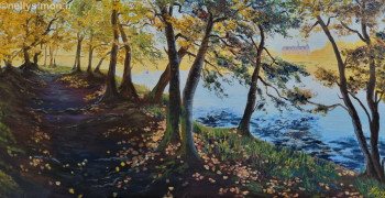 Obra contemporánea nombrada « Le long de l'Erdre », Hecho por NELLY SIMON