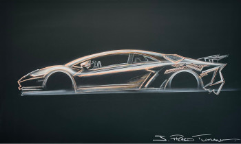 Obra contemporánea nombrada « Lamborghini 2 », Hecho por JEROMEPICARDTUMANOV