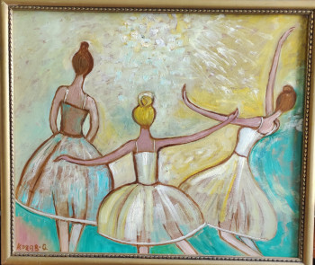 Obra contemporánea nombrada « Ballet, ballerines », Hecho por KOZAR