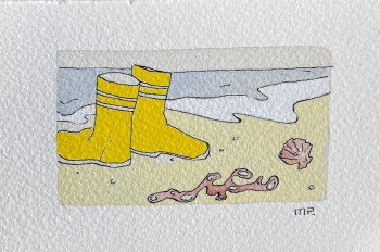 Obra contemporánea nombrada « Je quitte les bottes », Hecho por MATGRIBOUILLE