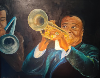 Obra contemporánea nombrada « "Louis Armstrong.." », Hecho por MARC DANCRE