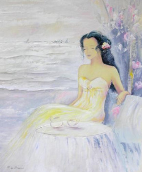 Obra contemporánea nombrada « L'heure du thé... », Hecho por FRANçOISE DE BEAUCé
