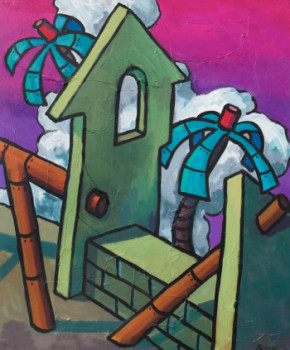 Obra contemporánea nombrada « Paysage Technobio 1 », Hecho por JEAN-LUC BAINIER