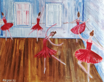 Obra contemporánea nombrada « Ballerines en classe », Hecho por KOZAR