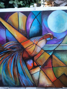 Obra contemporánea nombrada « Un oiseau au paradis », Hecho por MAAYAN