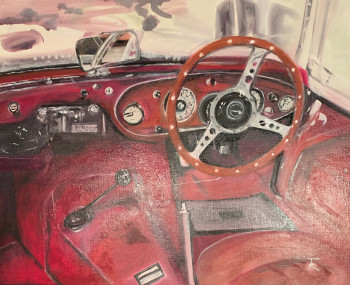 Obra contemporánea nombrada « Cabriolet Mercedes Benz », Hecho por FRANçOIS RENé