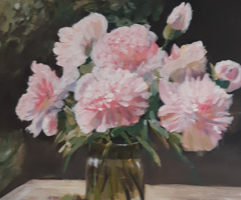 Obra contemporánea nombrada « Pivoines », Hecho por MARC GRAFF