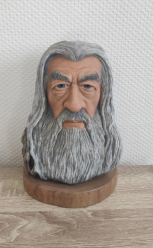 Obra contemporánea nombrada « Buste Gandalf », Hecho por NAO63