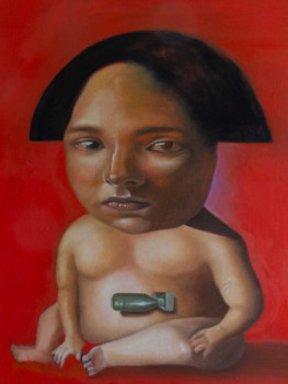 Obra contemporánea nombrada « Little boy », Hecho por RUBEN CUKIER