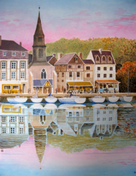 Obra contemporánea nombrada « Honfleur », Hecho por LAULPIC