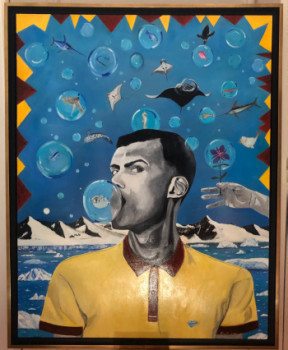 Obra contemporánea nombrada « Stromae 6 ( Co2 ) », Hecho por FRANK