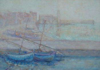 Obra contemporánea nombrada « Le nouveau port », Hecho por PHILIPPE JAMIN