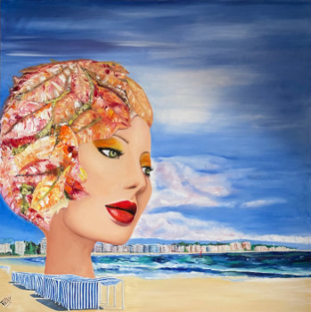 Obra contemporánea nombrada « LA BAIE DE LA BAULE », Hecho por VéRONIQUE TILLY