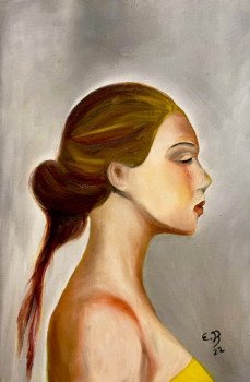 Obra contemporánea nombrada « Portrait of a woman in profile. », Hecho por FONTECLOSE ART