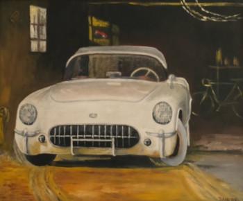 Obra contemporánea nombrada « " Corvette oubliée.. " », Hecho por MARC DANCRE